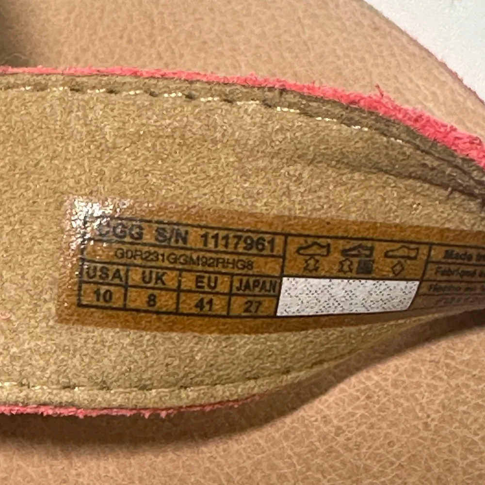 UGG‎ April Espadrille Platform Sandal Suede Shoes Size 10 Barbie Core
